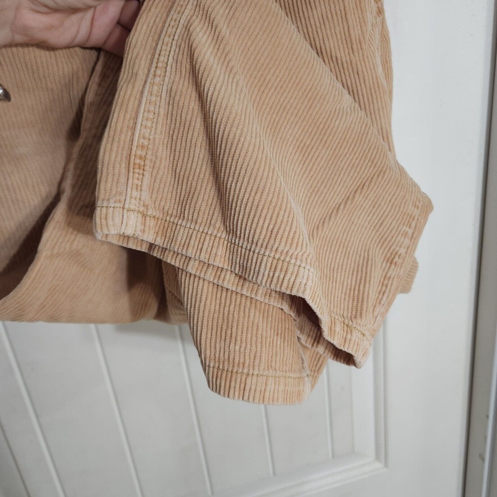 BDG High & Wide Corduroy Pants Womens 24 Light Brown 100% Cotton Pockets Zip - Picture 7 of 13